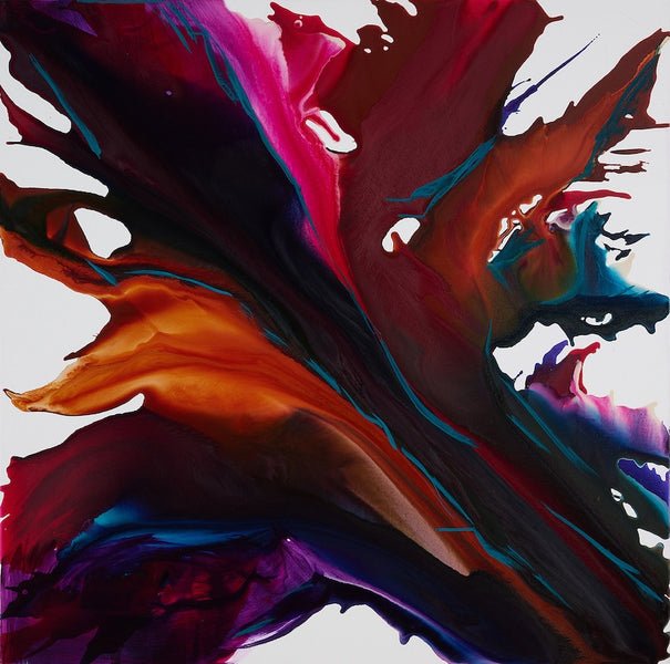 Colorful abstract fluid painting